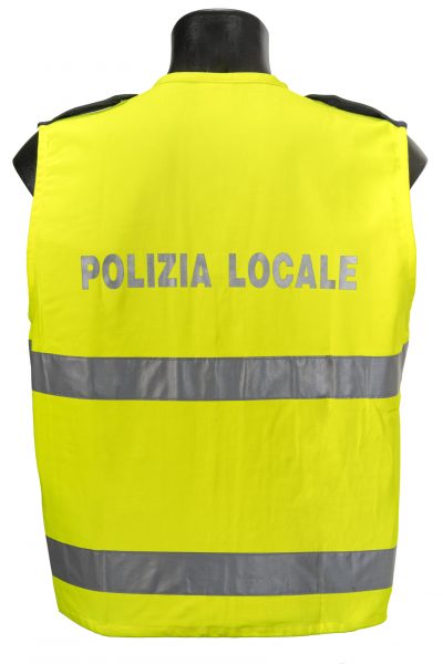 CORPETTO POLIZIA LOCALE NATIONAL CERNIERA SPALLINE BLU 4 TASCHE A CERNIERA 100% POLIESTERE