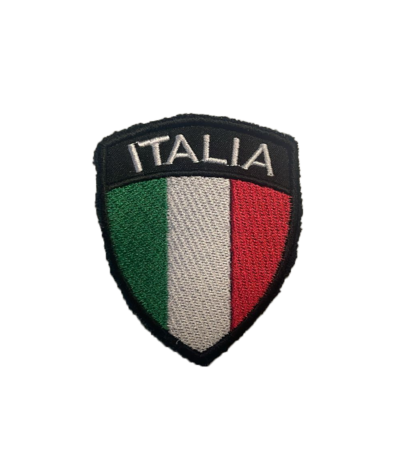 Scudetto ITALIA ricamato con velcro 58×70 mm CONFEZIONE DA 10